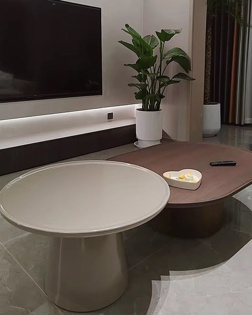 Modern teak coffee table set 