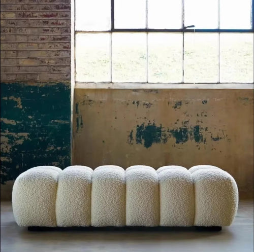 close view of mirage bench