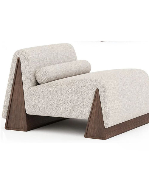 Ophelia lounge chair with premium triangular wood legs