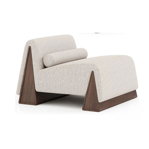 Ophelia lounge chair with premium triangular wood legs