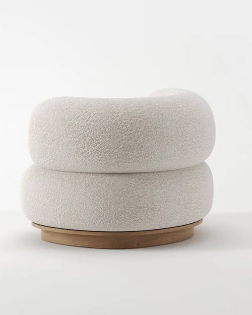 Back view of round ottoman 