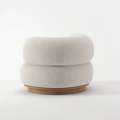 Back view of round ottoman 